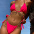 Split Halterneck Solid Color Swimsuit - ROUTINE FASHION